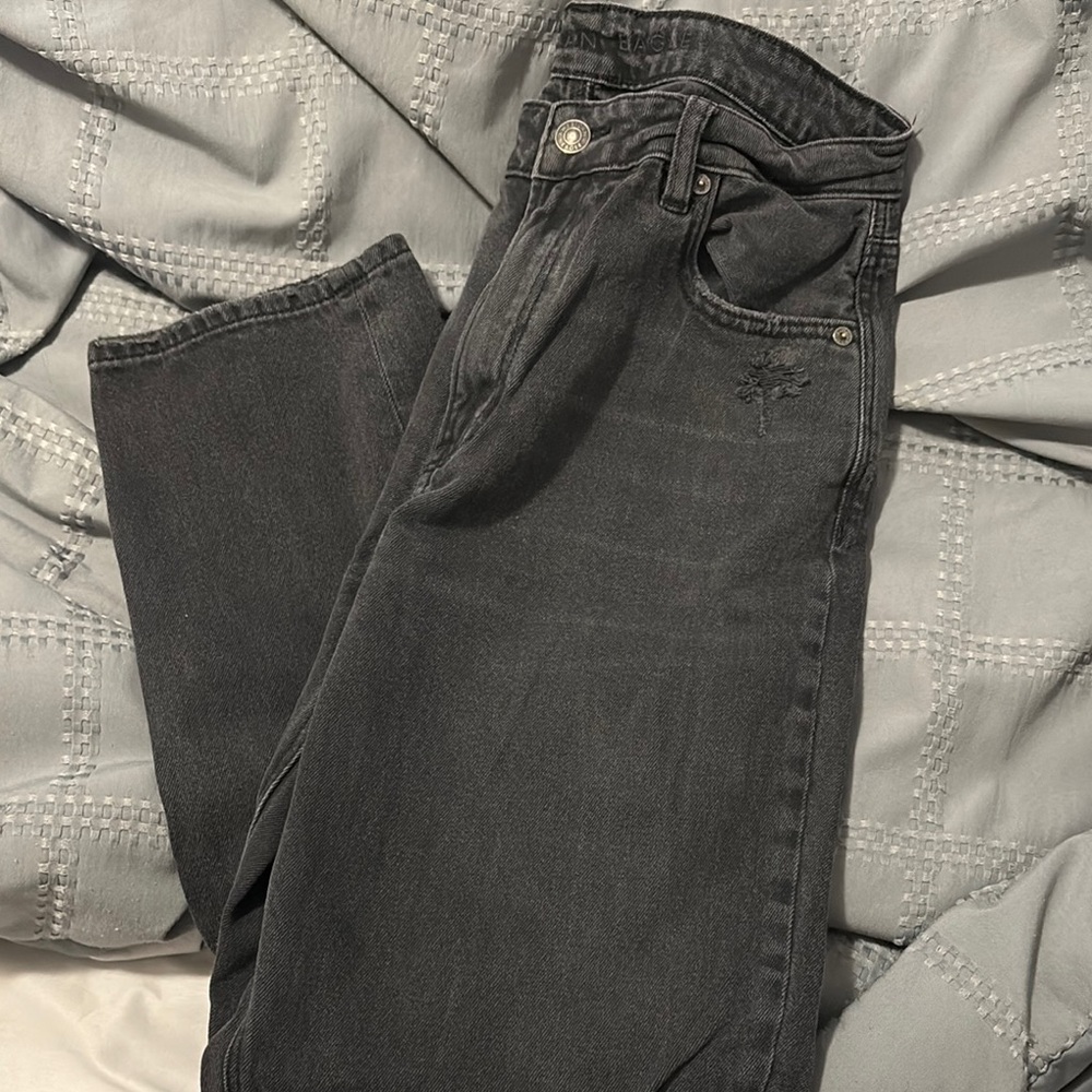 Women's American Eagle  mom straight mom Black Jeans